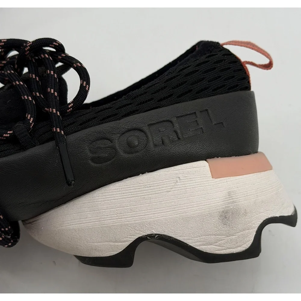 Sorel Shoes Womens‎ 9.5 Black Pink Kinetic Impact Lace Up Athletic Sneakers Walk